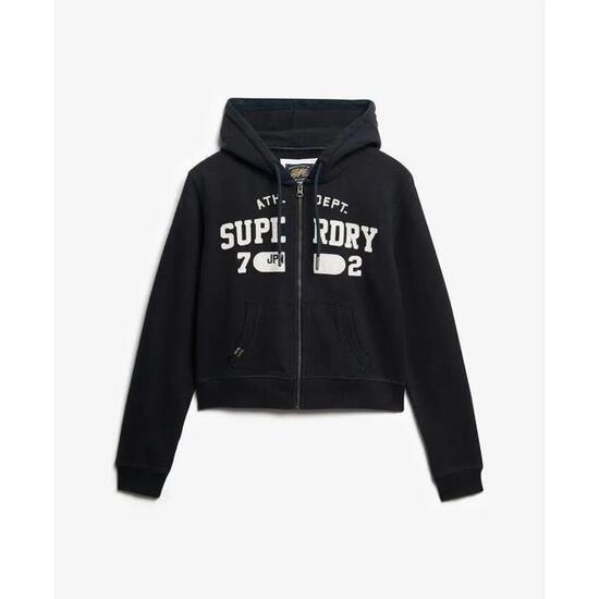 Kurze lässige Damen-Zip-Hoodie Superdry Athletic Essentials