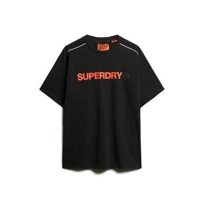 Casual t-shirt met logo superdry tech