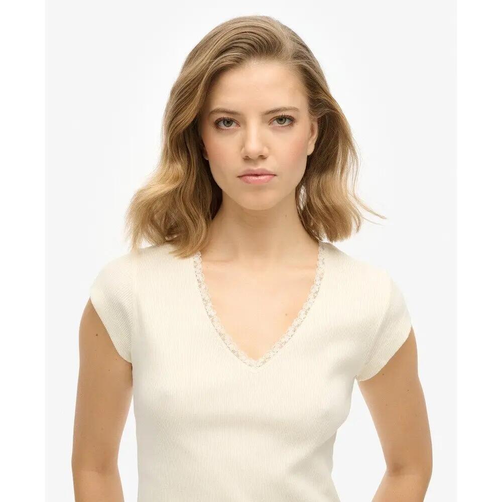 T-shirt à liseré en dentelle femme Superdry Essential 5/5