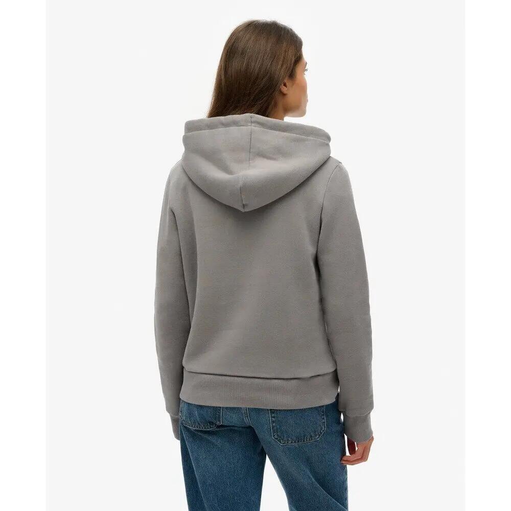 Sweat Gris Foncé Femme Superdry Super Athletics 3/4