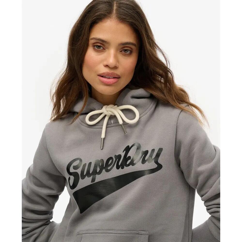 Sweat Gris Foncé Femme Superdry Super Athletics 4/4