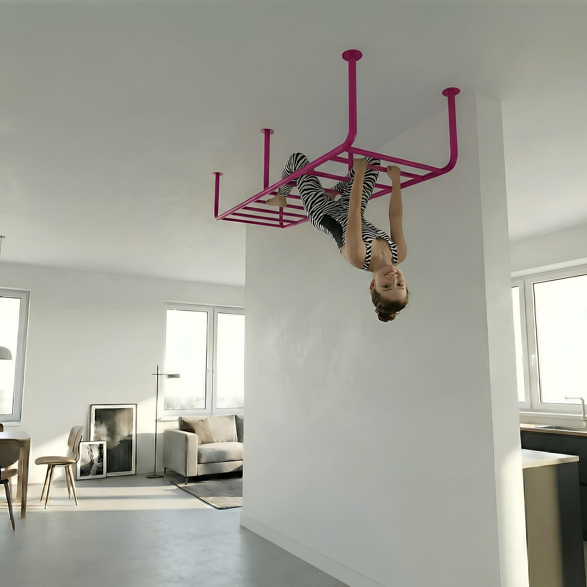 Drabinka Sufitowa Slim 55 Cm - Fuksja 3/4