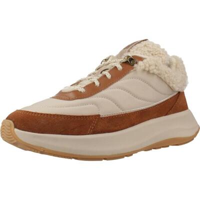 Fitflop fitflop f-mode flow shearling-mix sneakers diepe bruin/camel mix 38