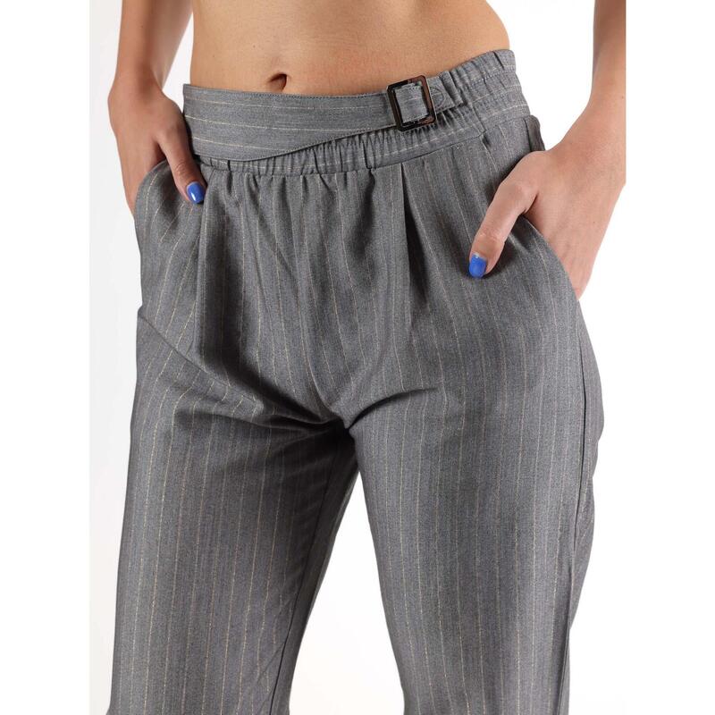 Pantaloni palazzo din poplin Leone Be Glam