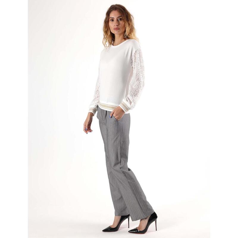 Pantaloni palazzo din poplin Leone Be Glam