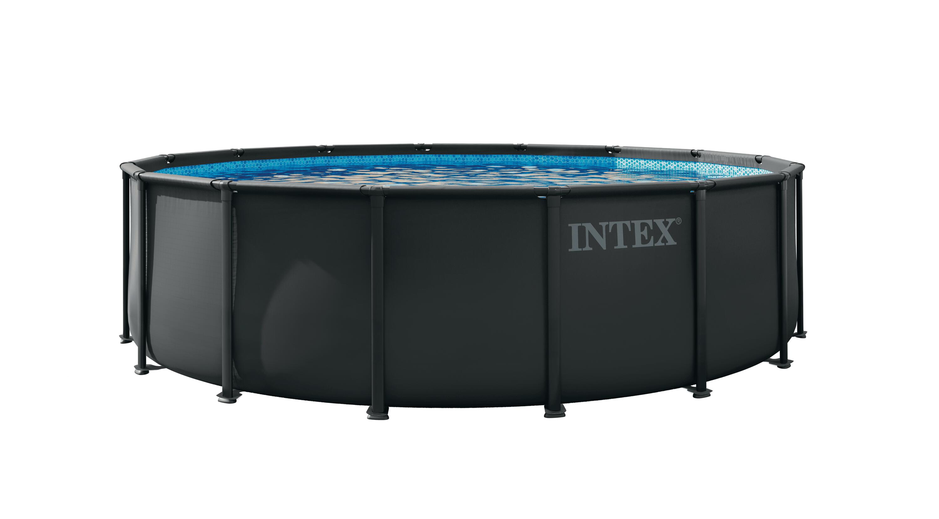 Piscina redonda desmontable D732x132 cm color gris oscuro, capacidad 47.241 l 2/7