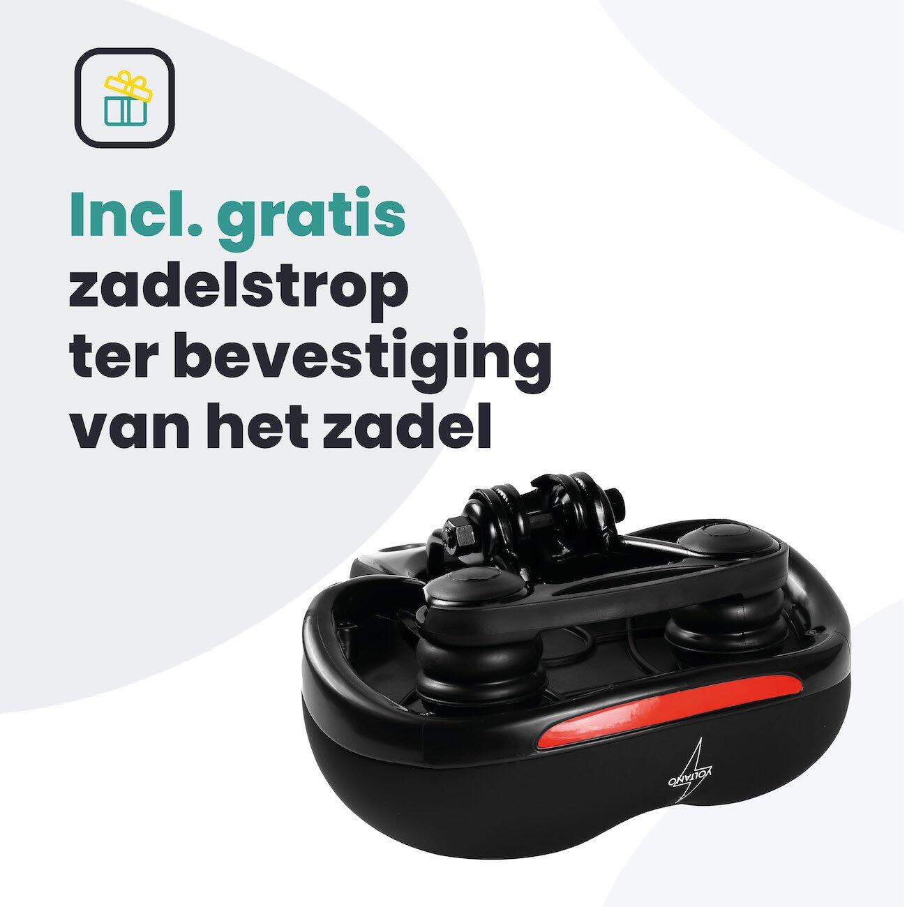 Voltano Fietszadel - Zwart - Stadszadel - Inclusief Zadelstrop 5/7