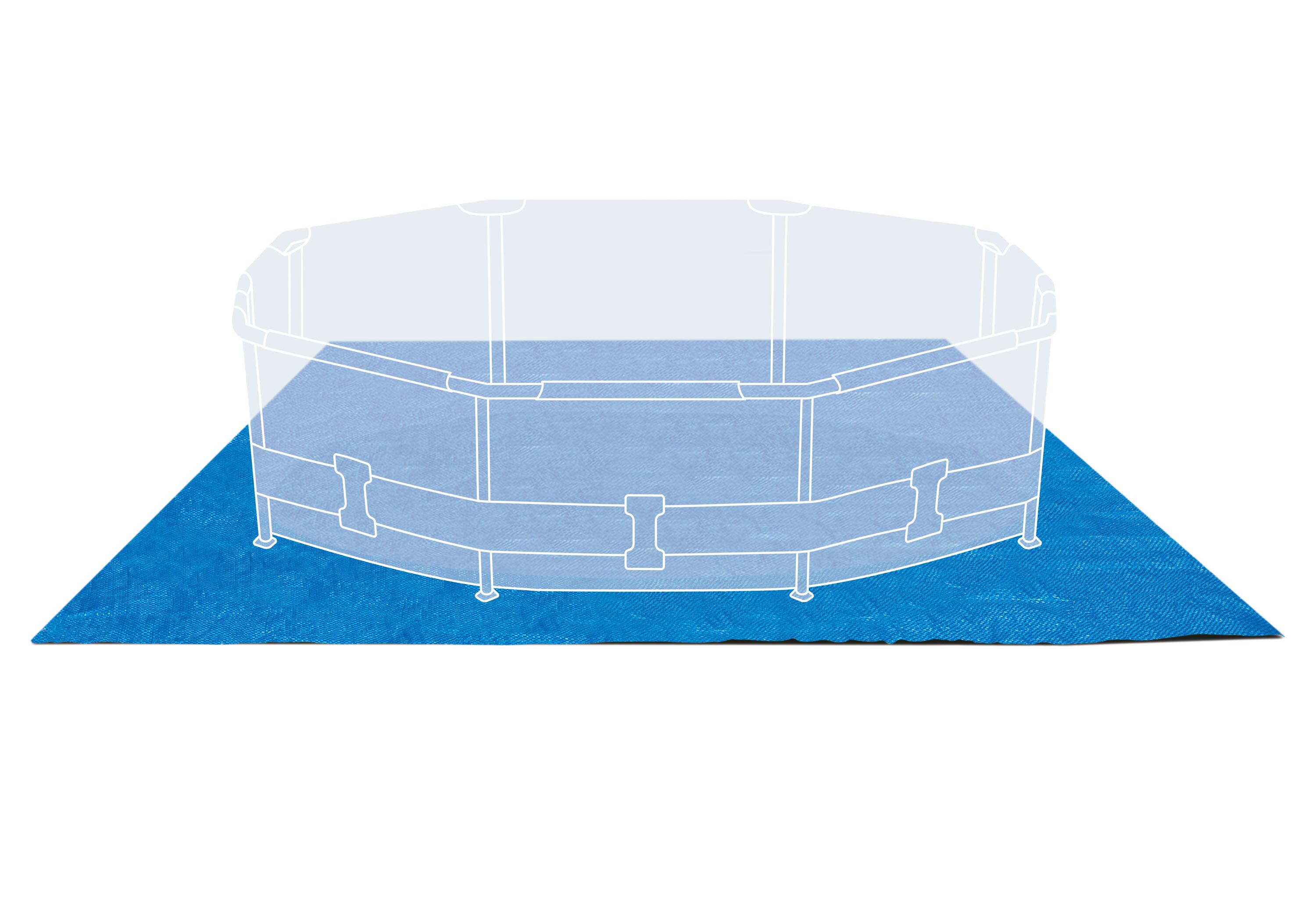 Intex 28048NP - Telo Base per Piscina Fuori Terra 244-457 cm, 472x472 cm 3/5