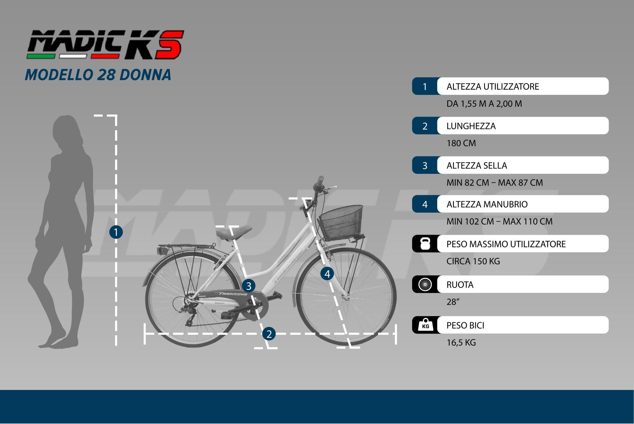 Bicicletta Donna Passeggio Misura 28 Bici Da Città Con Cambio E Cestino Beige 6/6