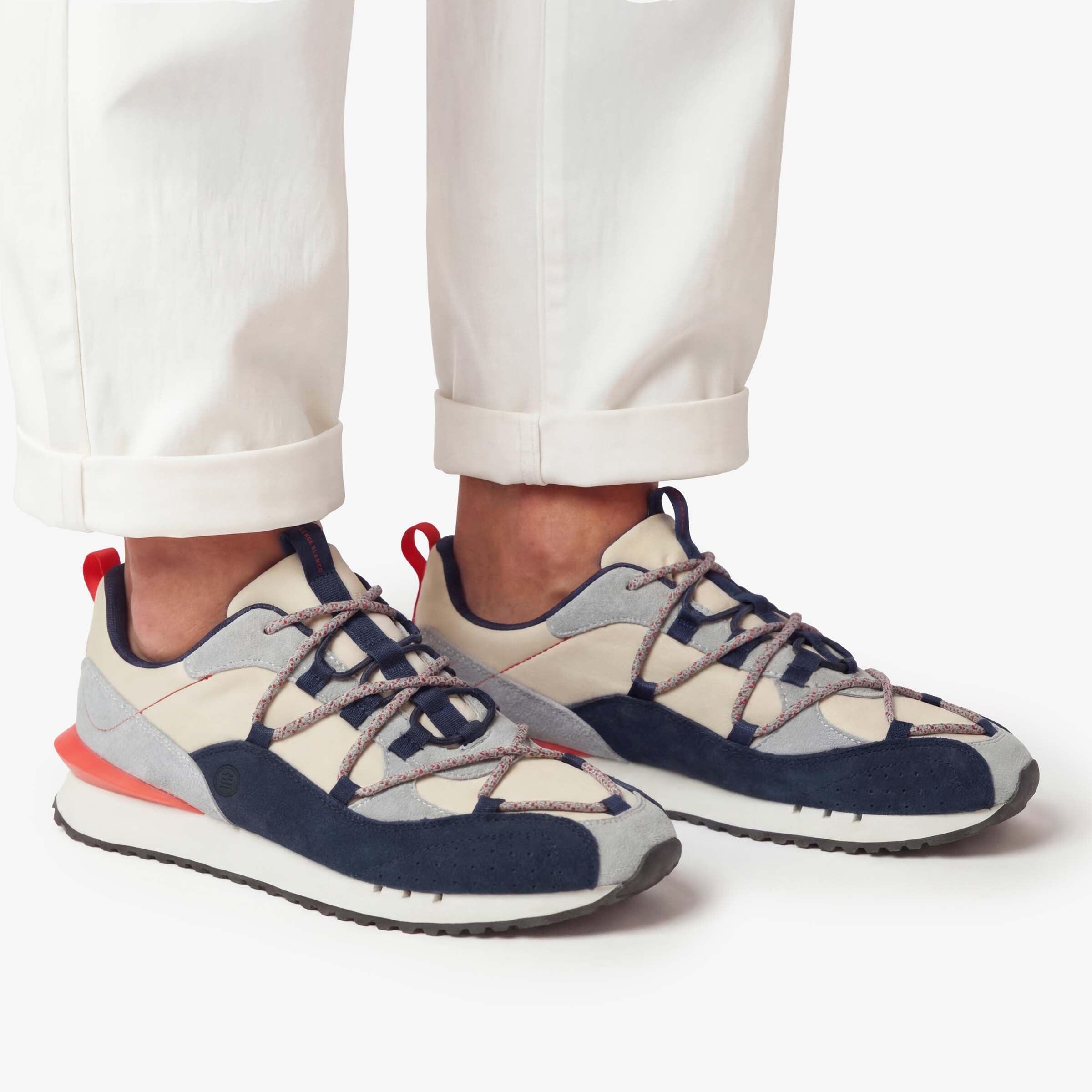 Zapatillas Appolo azul marino, gris y rojo 2/6