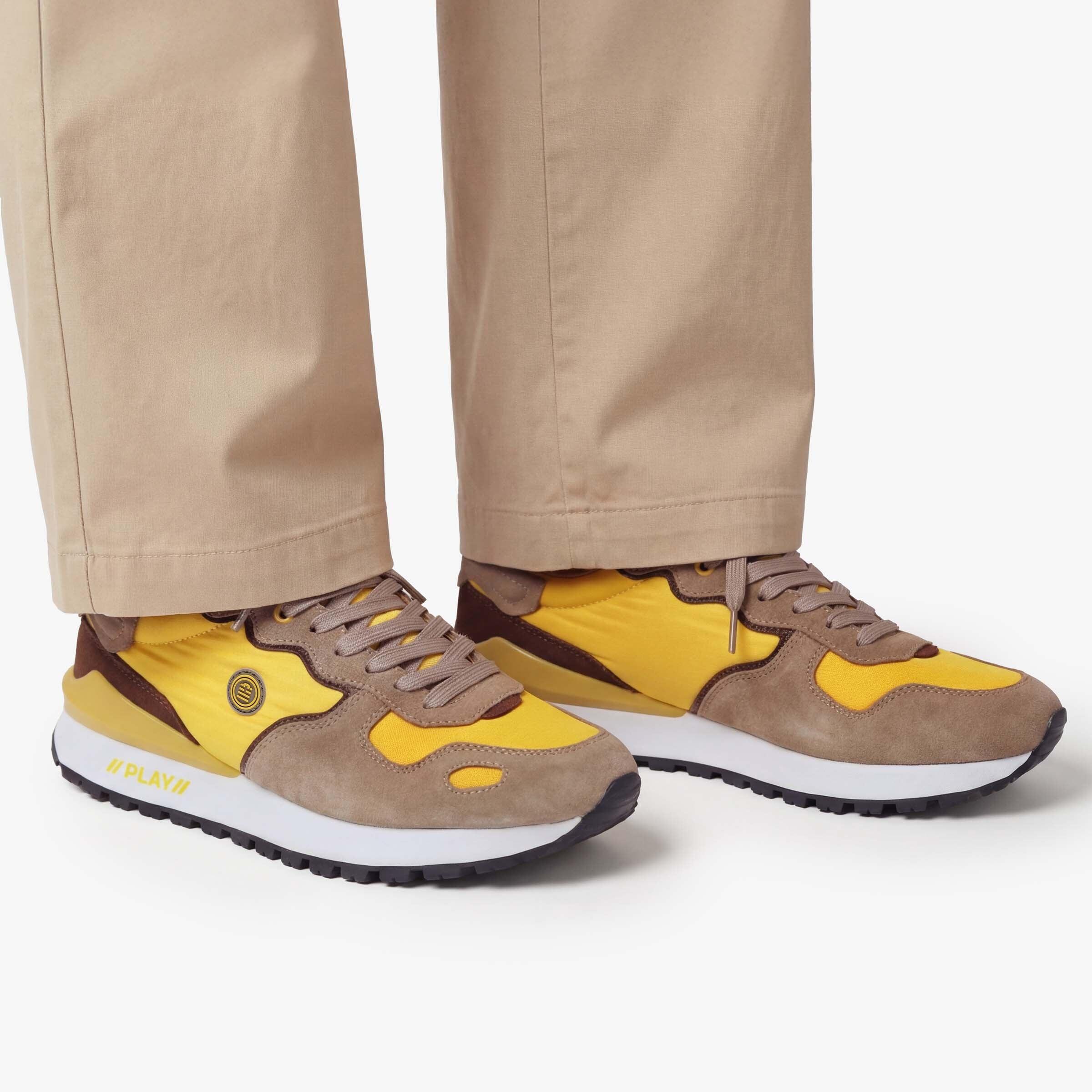 Sneakers Praloup giallo kaki e marrone 2/6