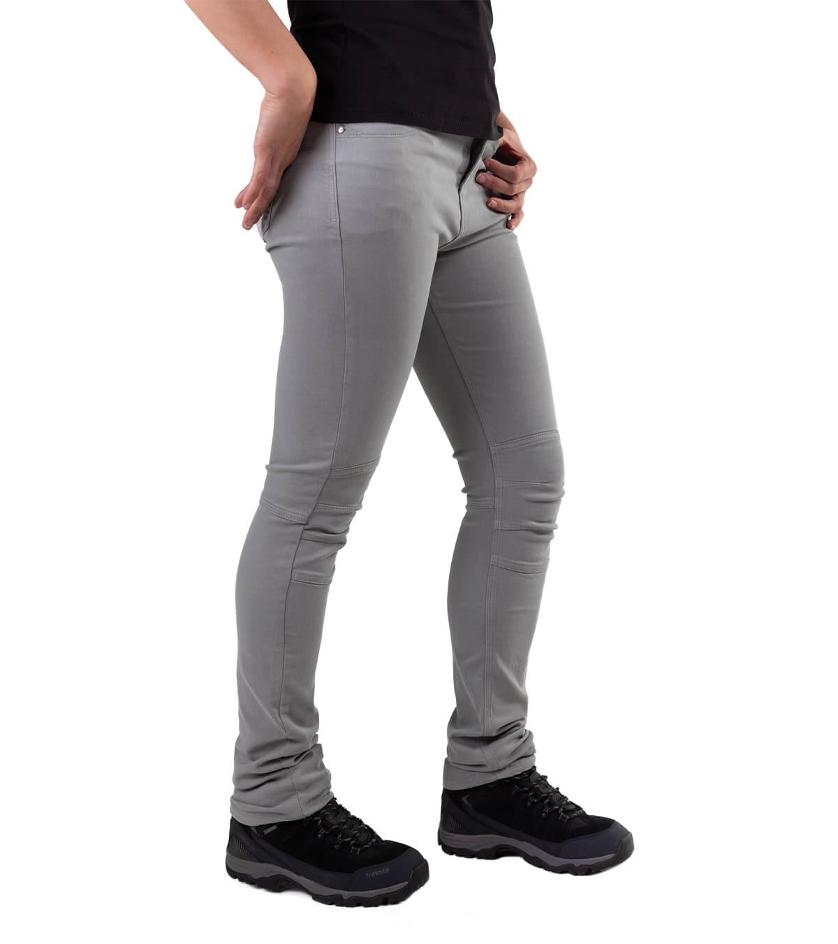Pantalón Vaquero de Montaña y Escalada Ligero y Elástico Pinto Mujer Gris 3/6