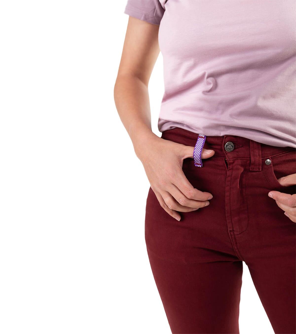 Calças Jeans De Escalada Pinto Mulher Elásticas E Leves Vermelho 2/6
