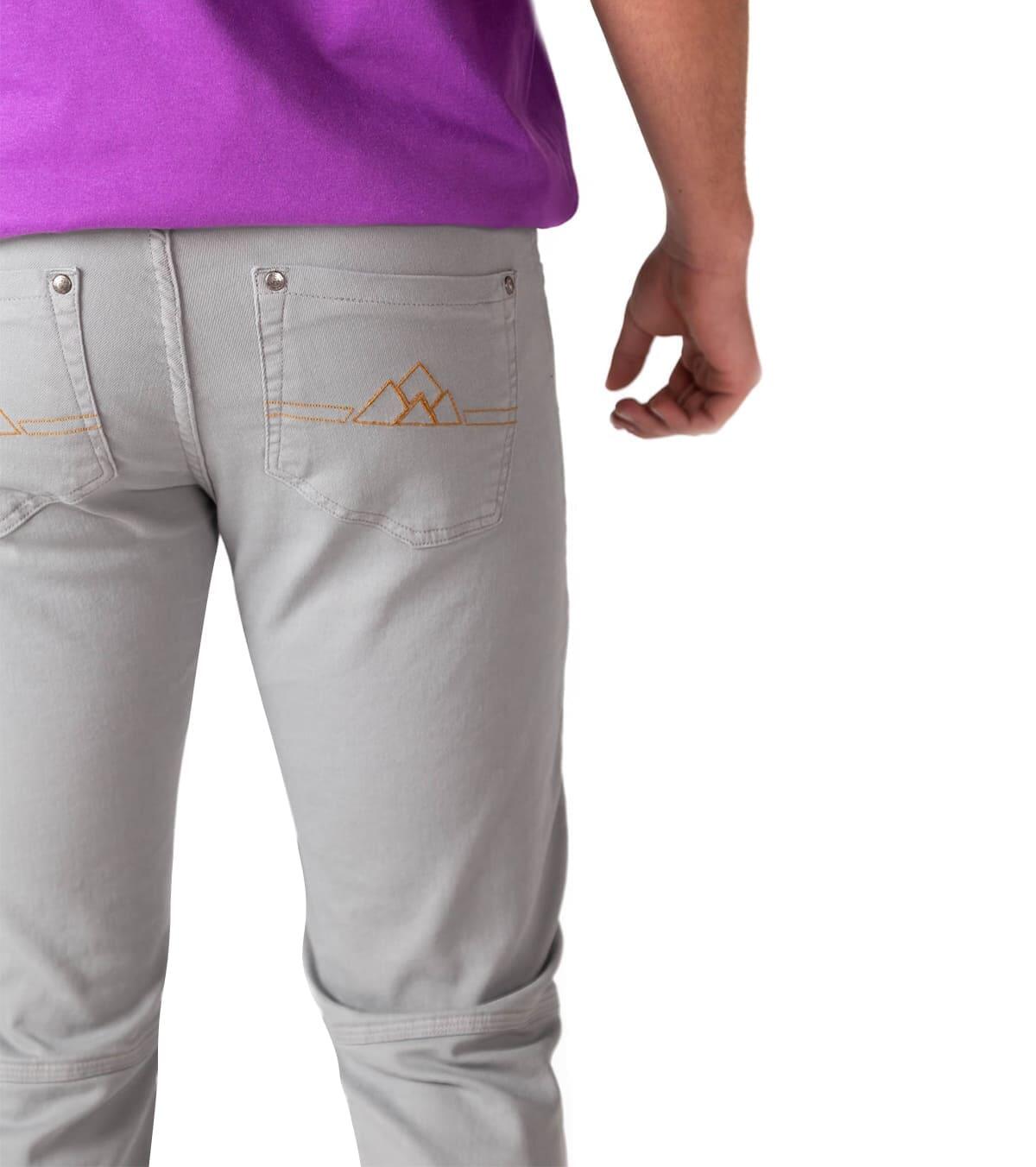 Pantalón Vaquero de Montaña y Escalada Ligero y Elástico Pinto Hombre Gris 4/6
