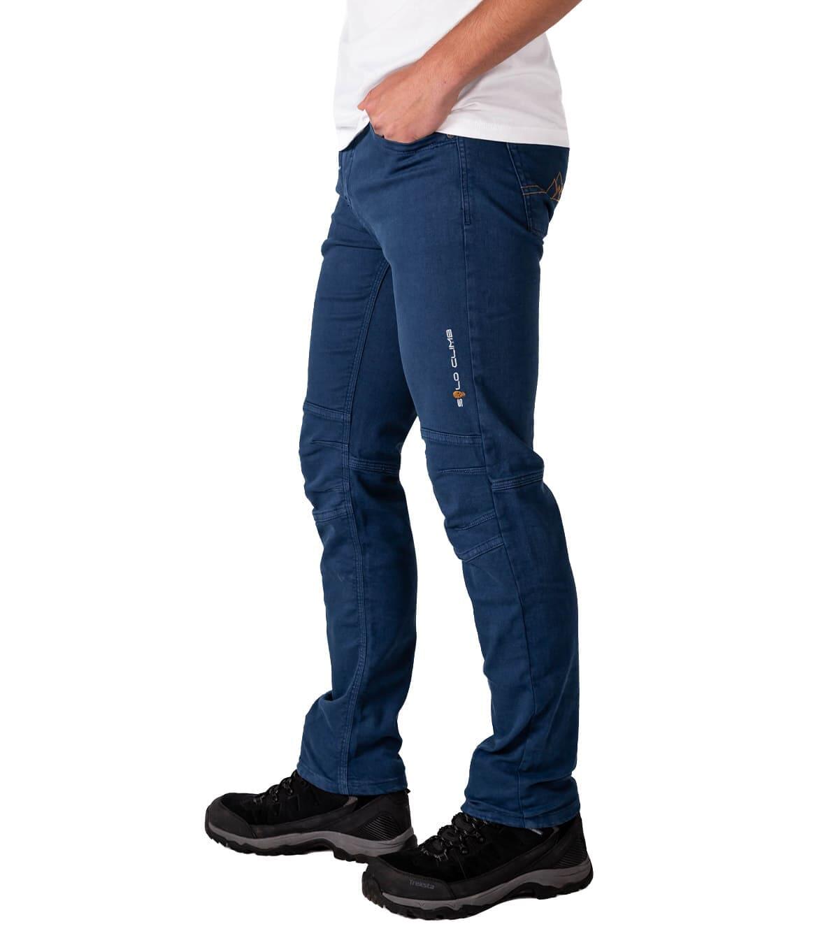 Pantalón Vaquero de Montaña y Escalada Ligero y Elástico Pinto Hombre Azul 3/6