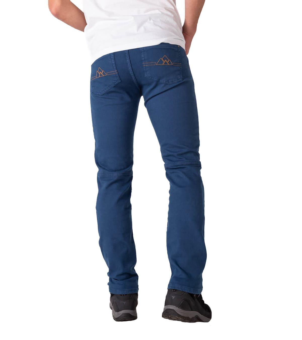 Pantalón Vaquero de Montaña y Escalada Ligero y Elástico Pinto Hombre Azul 2/6
