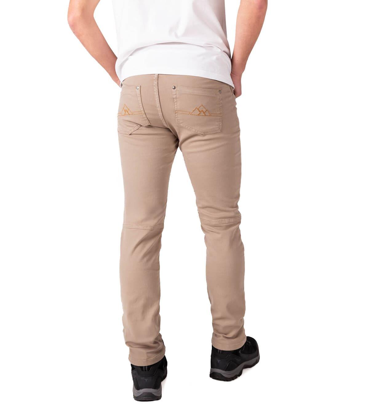 Calças Jeans De Escalada Pinto Homem Elásticas E Leves Bege 2/6