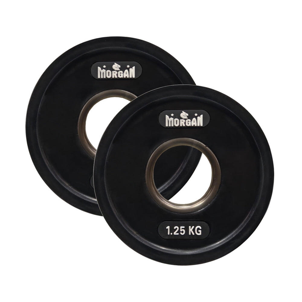 Morgan Tri-Grip Rubber Coated Olympic Weight Plates (Pair)