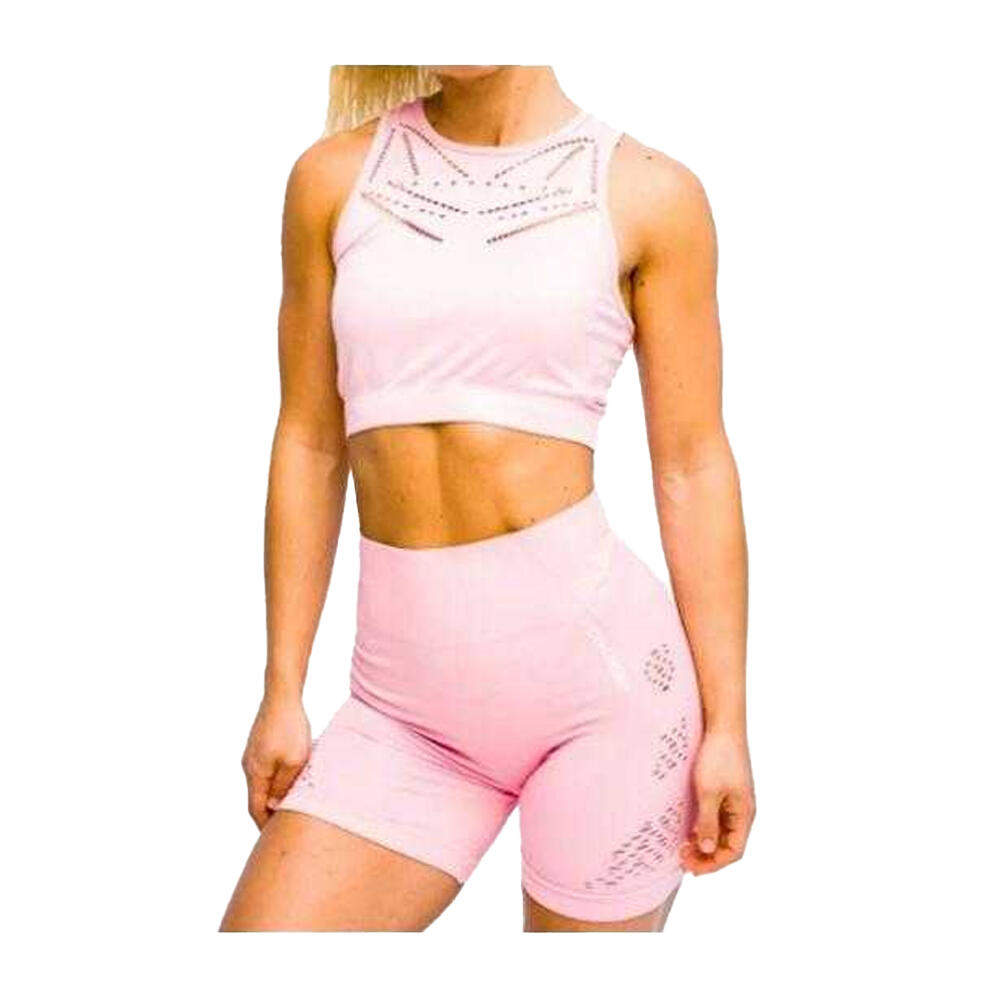 Pantacollant Strisce Donna Gym Hero Violetto 4/4