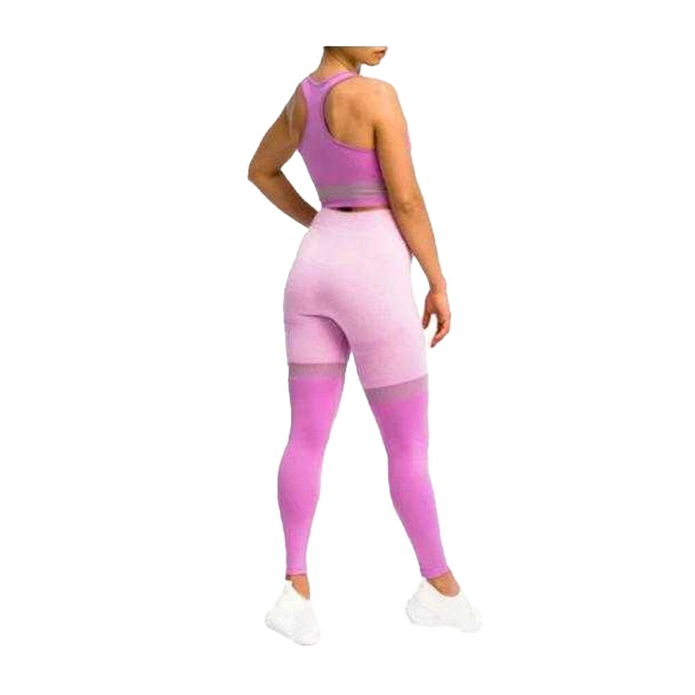 Pantacollant Strisce Donna Gym Hero Violetto 3/4