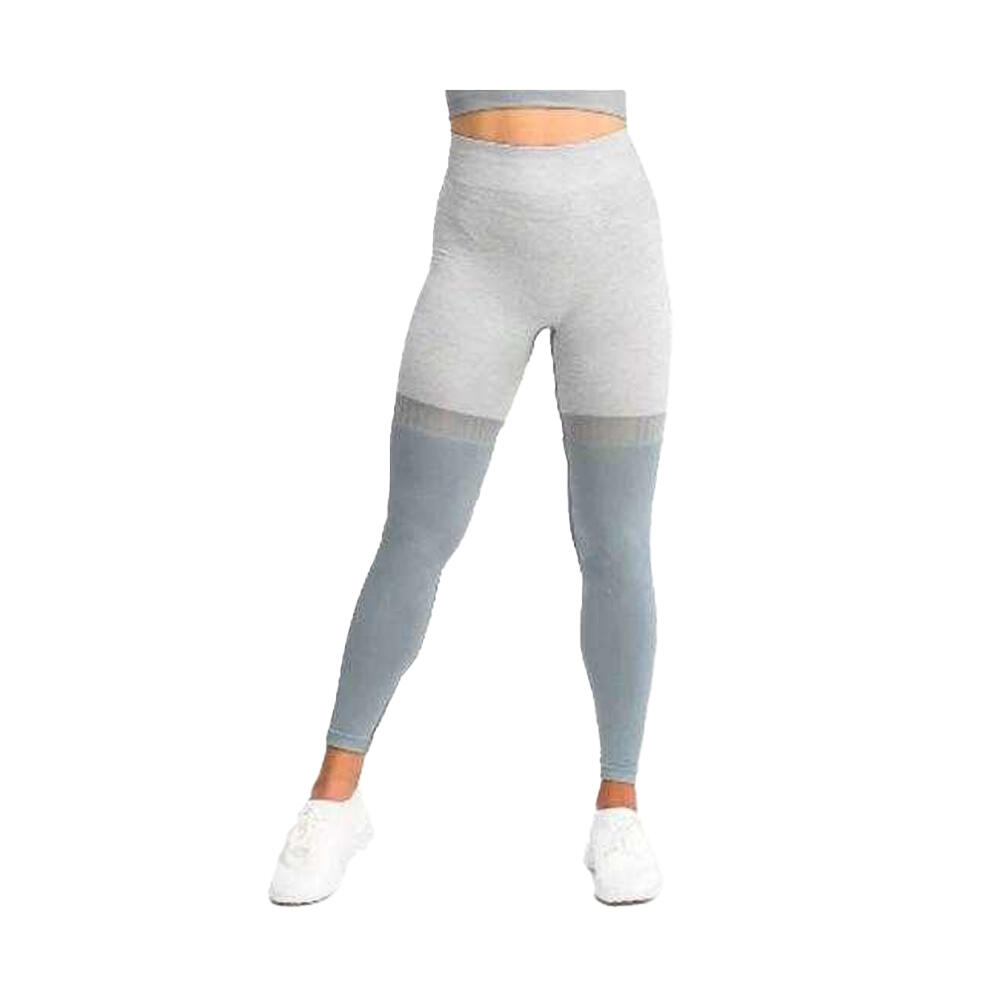 Pantacollant Strisce Donna Gym Hero Grigio 2/3