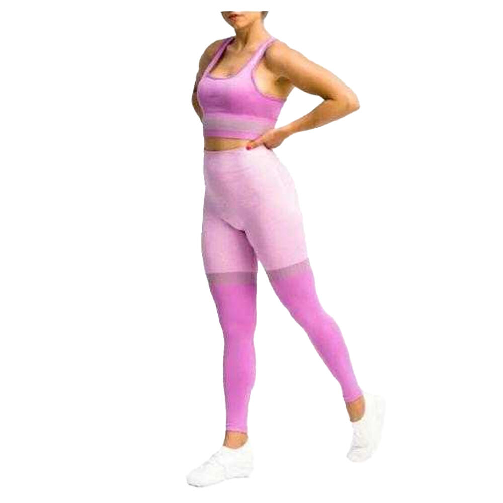 Pantacollant Strisce Donna Gym Hero Violetto 2/4