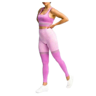 Dames legging strepen (violet)