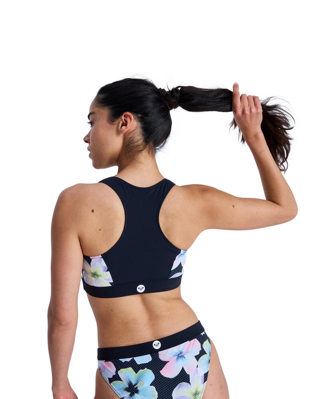 Top de bikini Crop ROXY ACTIVE CROP TOP Negro Mujer 2/4