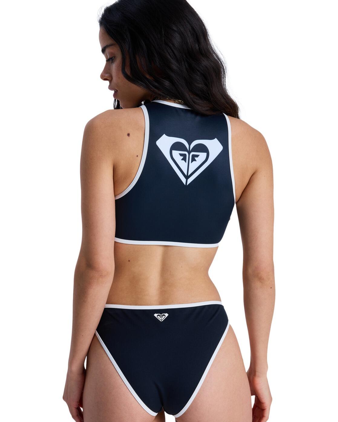 Haut de bikini crop-top THE RETRO ESSENTIALS CROP TOP Noir Femme 2/4