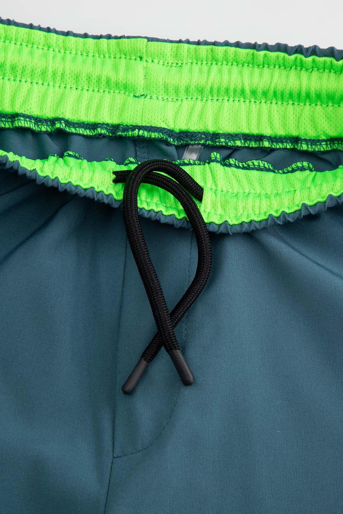 Voetbalshort voor kinderen WL6 groen 3/7