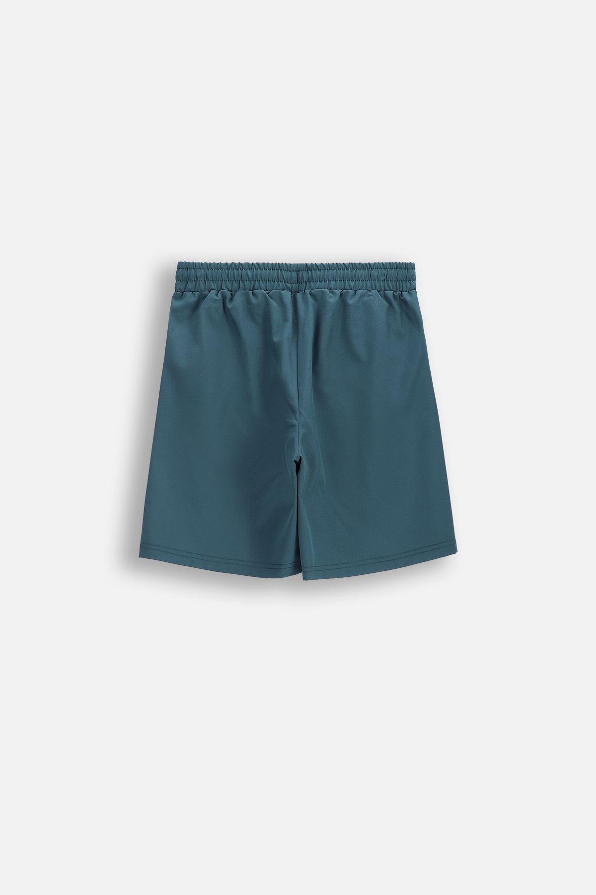Voetbalshort voor kinderen WL6 groen 2/7