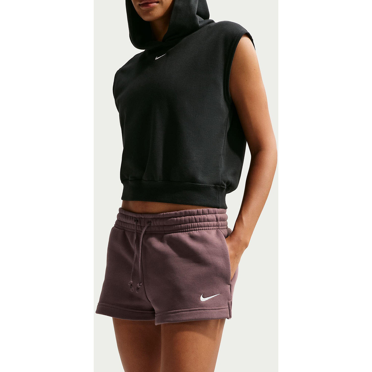 Damen Shorts W NSW PHNX FLC MR STD SHORT 3/5