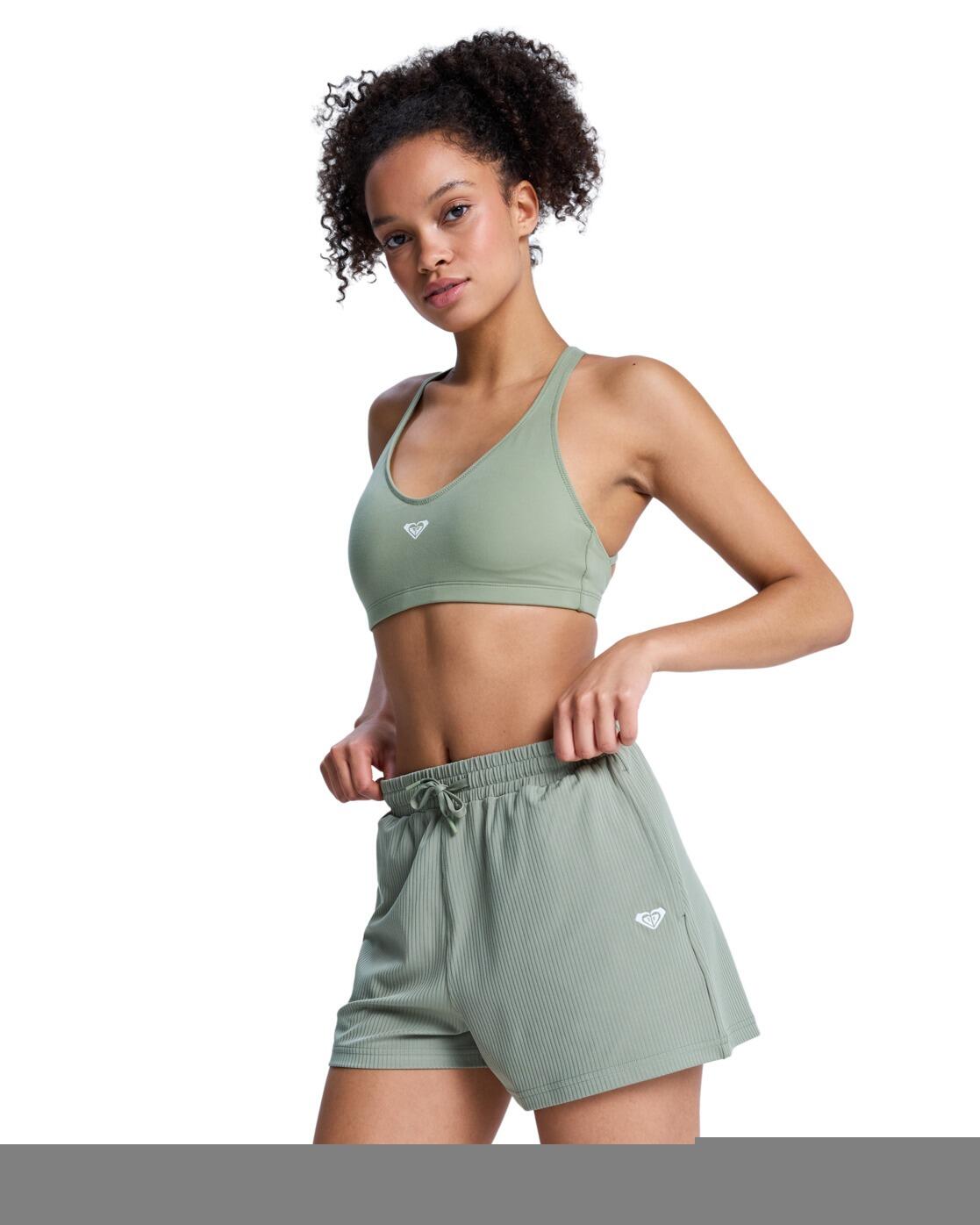 Short de sport RISE & VIBE Vert Femme 3/4