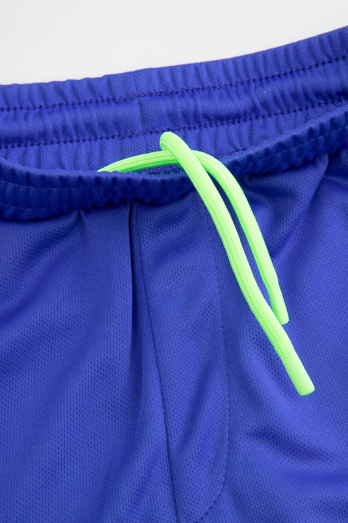 Voetbalshort voor kinderen WL6 blauw 3/6
