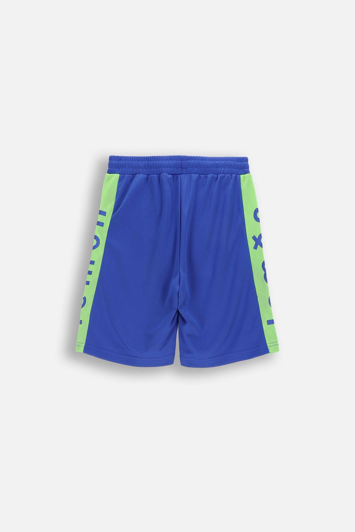 Voetbalshort voor kinderen WL6 blauw 2/6