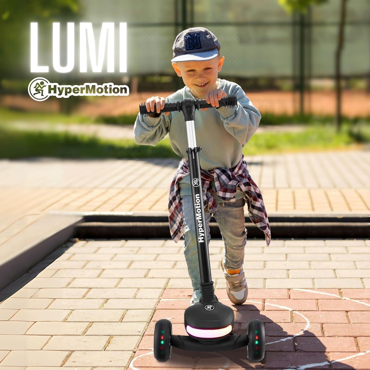 Monopattino 3-in-1 Lumi Nero LED Sedile Rimovibile ABEC-7 Manubrio Reg EN71 2/7