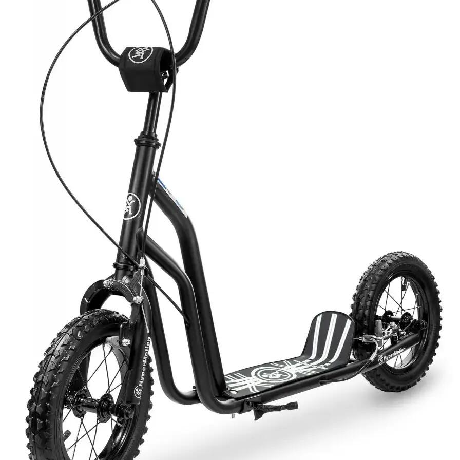 All-Terrain Scooter Viva Black 12" Inflatable Wheels Hand Brakes Max 50kg