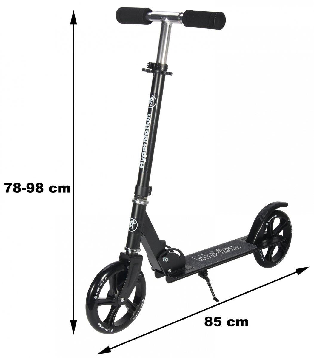 Monopattino Urbano Rockster Nero Ruote 200mm ABEC-7 Pieghevole 100kg EN71 4/7