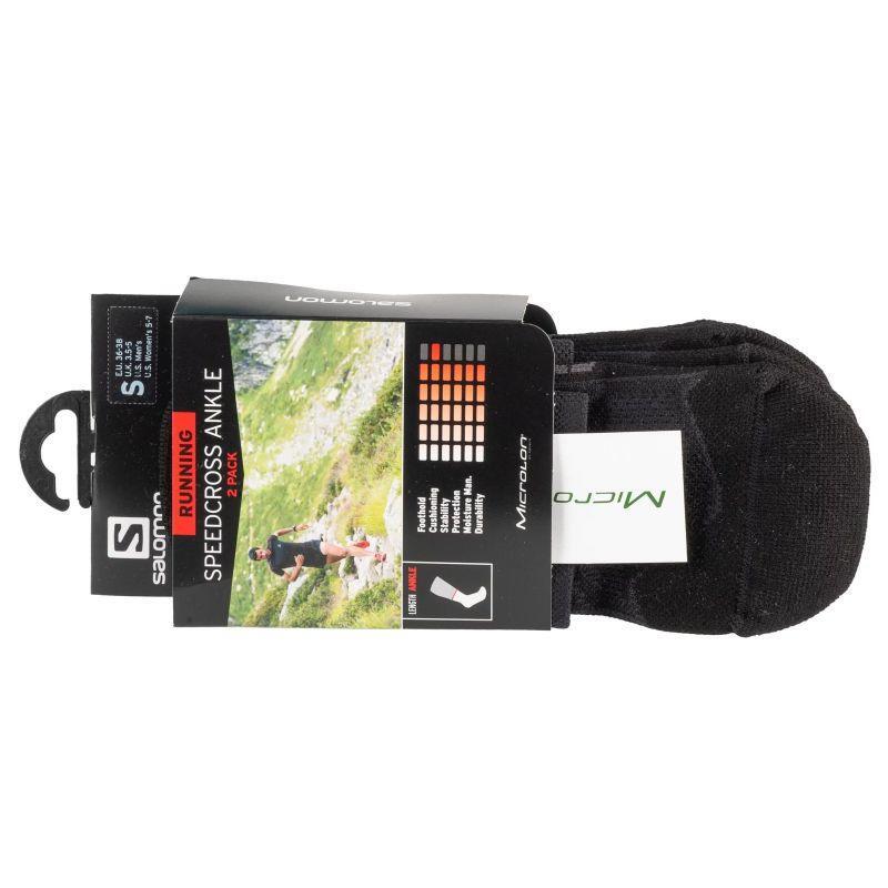 Unisex Adult Speedcross Ankle Socks (Ebony/Racing Red)