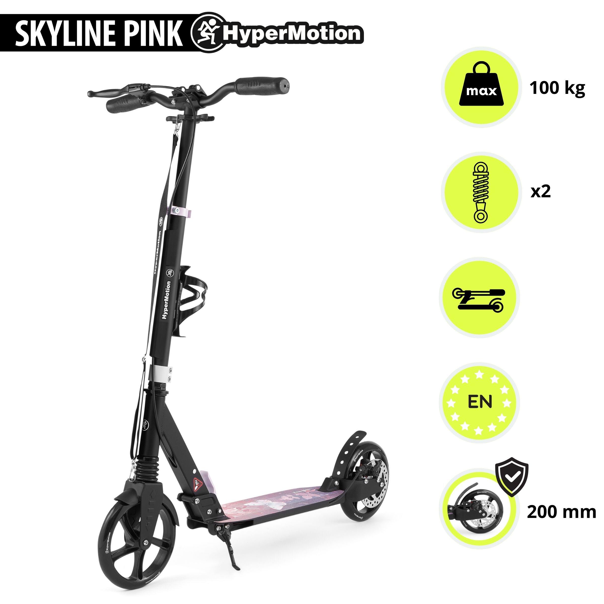 Monopattino Skyline Rosa Freno a Disco Doppia Sospensione Max 100kg EN71 6/7