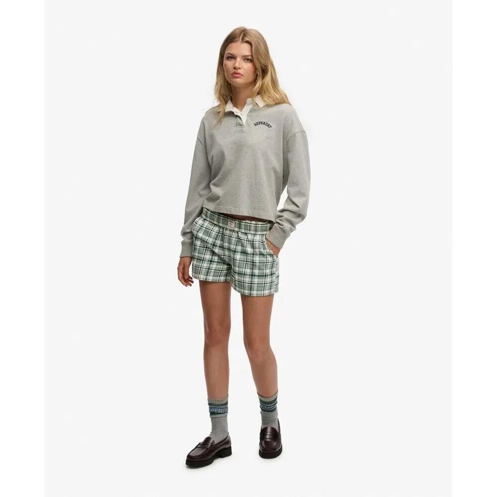 Short elastique en coton à carreaux femme Superdry 3/7