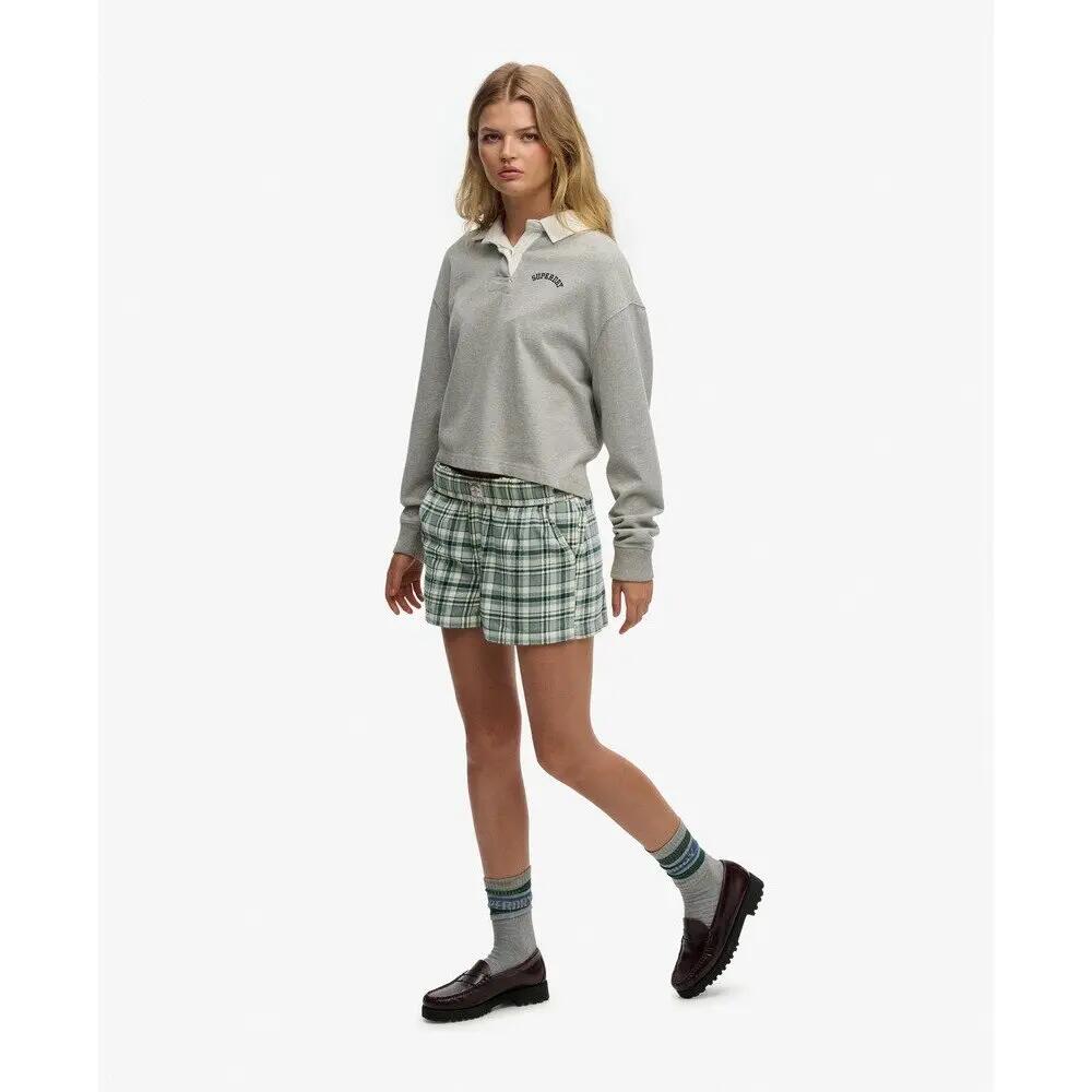 Short elastique en coton à carreaux femme Superdry 7/7