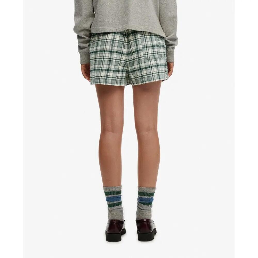 Short elastique en coton à carreaux femme Superdry 4/7