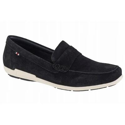 Suède mocassins heren (marineblauw)