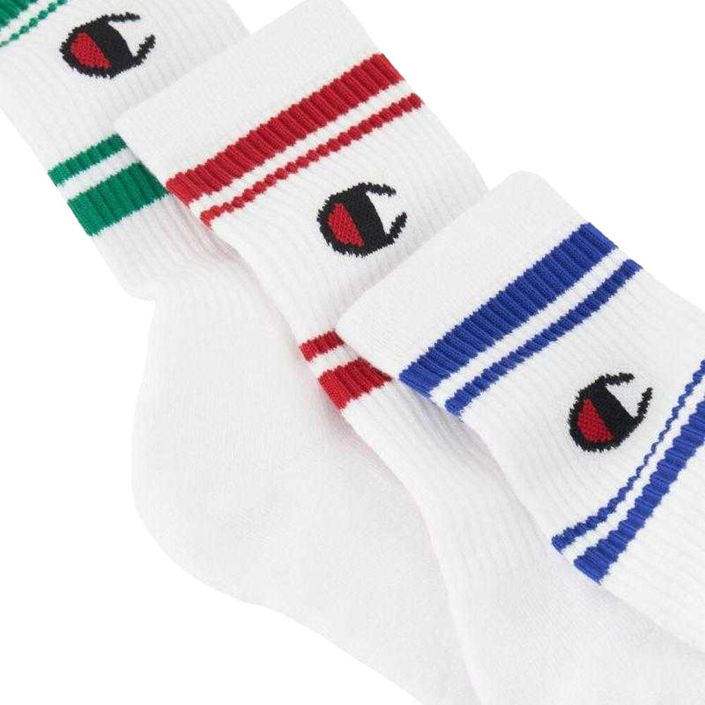 Unisex Volwassen Bemanningsleden Sokken (Pakket van 3) (Wit/Blauw/Rood/Groen) 2/2