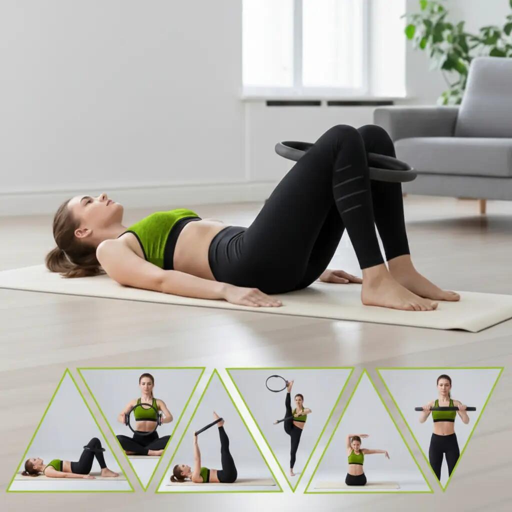 Cerc de fitness pentru exercitii, manere ergonomice, pentru tonifiere, 38 cm 3/7