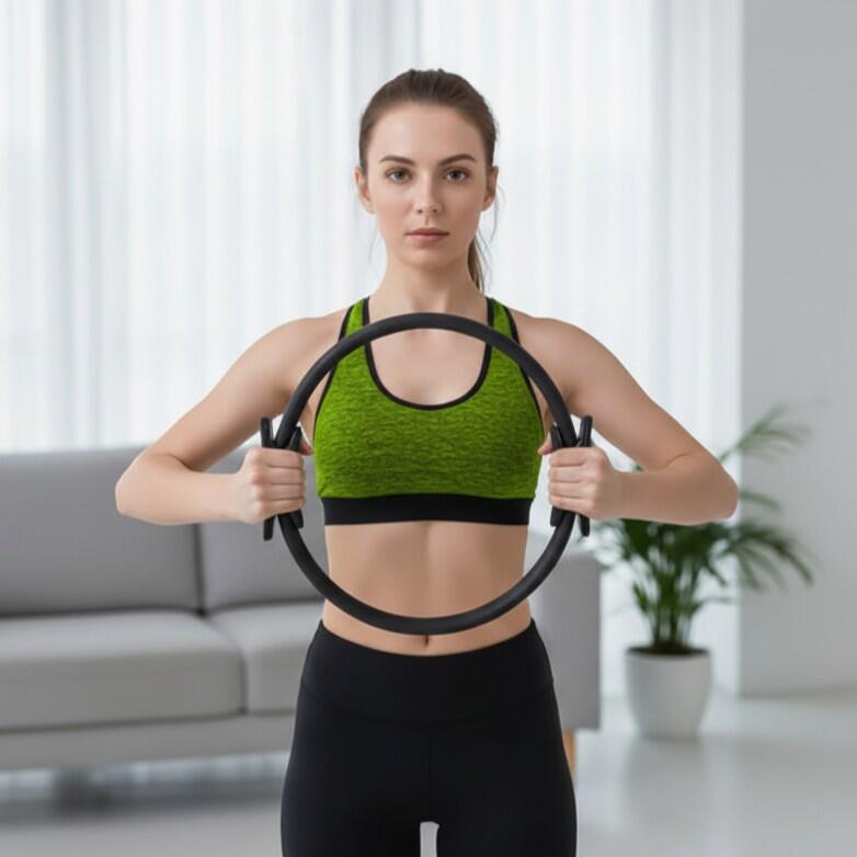 Cerc de fitness pentru exercitii, manere ergonomice, pentru tonifiere, 38 cm