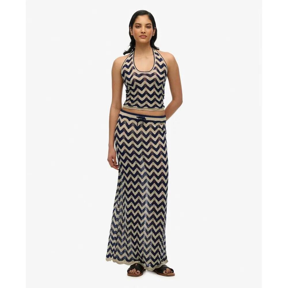 Jupe longue en maille zigzag femme Superdry 3/7