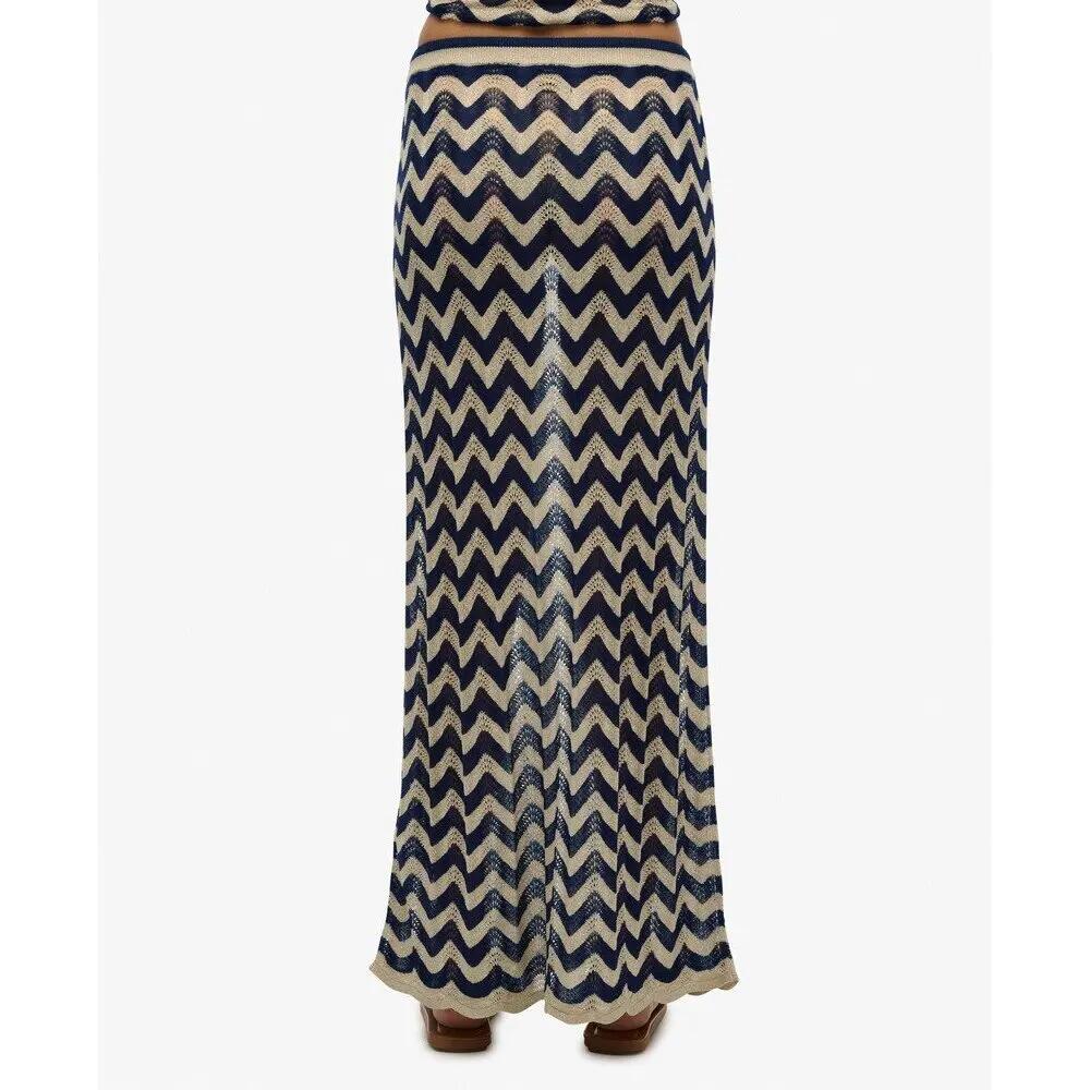 Jupe longue en maille zigzag femme Superdry 5/7