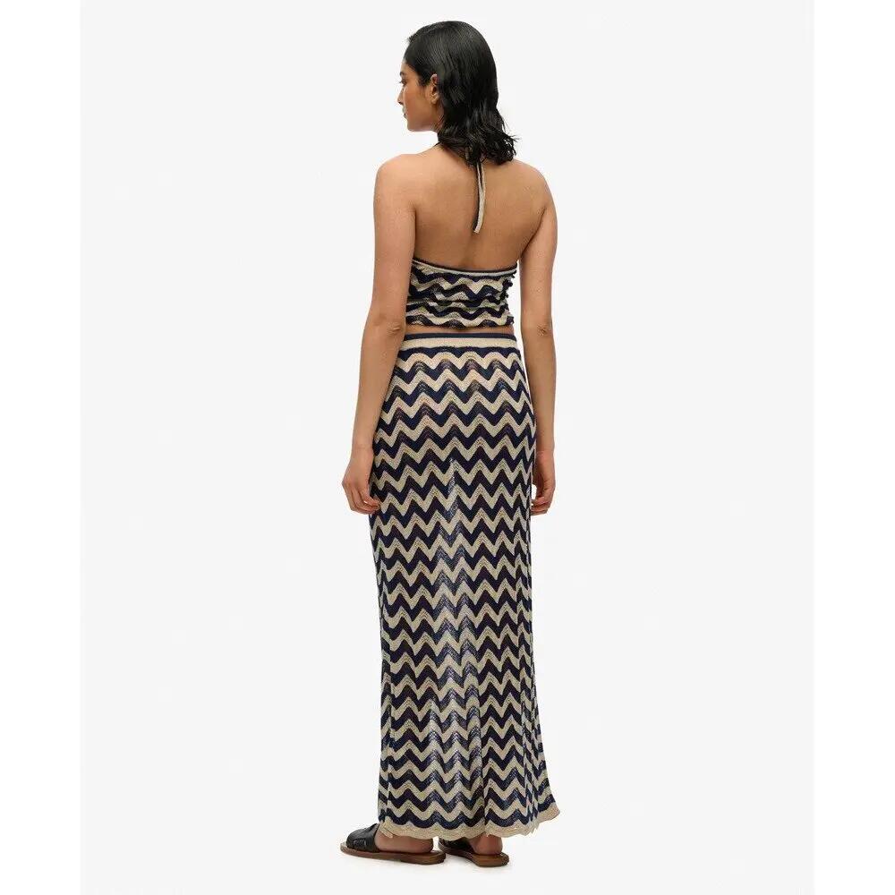 Jupe longue en maille zigzag femme Superdry 6/7